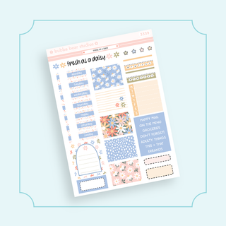 HOBONICHI COUSIN - Fresh As A Daisy Page 1 - Deco + Date Covers Bubba Bear Studios HOBONICHI COUSIN - Fresh As A Daisy Stationery