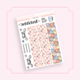 Hobonichi Cousin DAILY - Fresh As A Daisy Page 3 - Washi + Doodles Bubba Bear Studios Hobonichi Cousin DAILY - Fresh As A Daisy Stationery