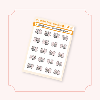 Piggies Grocery Shopping Mini Sheet Bubba Bear Studios Piggies Grocery Shopping Stickers