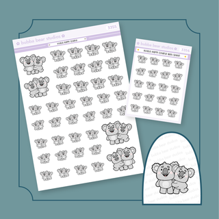 Koala Happy Couple Buy All (Set of 2) Bubba Bear Studios Koala Happy Couple Stickers