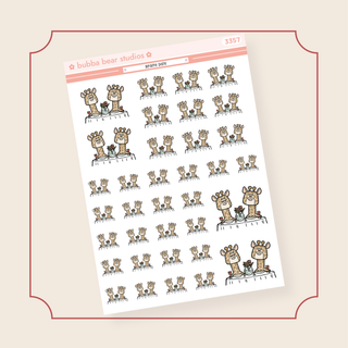 Giraffe Date Half Sheet Bubba Bear Studios Giraffe Date Stickers