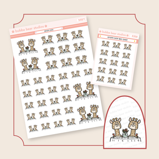 Giraffe Date Buy All (Set of 2) Bubba Bear Studios Giraffe Date Stickers