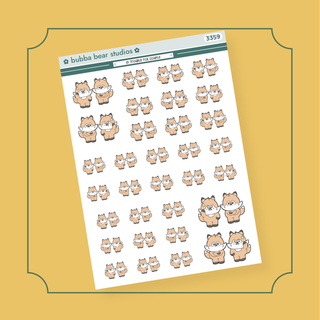 In Trouble Fox Couple Half Sheet Bubba Bear Studios In Trouble Fox Couple Stickers