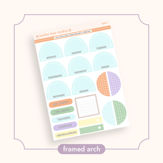 VERTICAL - Life Is A Roller Coaster BBS Planner - ARCHED VERTICAL ADD-ON - Framed Arch Bubba Bear Studios VERTICAL - Life Is A Roller Coaster Stickers