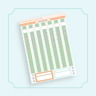 Hobonichi Cousin DAILY - Life is a Roller Coaster Page 1 - Date Cover Strips Bubba Bear Studios Hobonichi Cousin DAILY - Life is a Roller Coaster Stickers