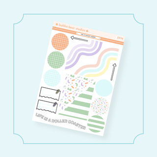 Hobonichi Cousin DAILY - Life is a Roller Coaster Page 4 - Extras Bubba Bear Studios Hobonichi Cousin DAILY - Life is a Roller Coaster Stickers