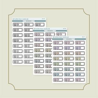 ATM Doodled Boxes Buy All (Set of 3) Bubba Bear Studios ATM Doodled Boxes Stickers