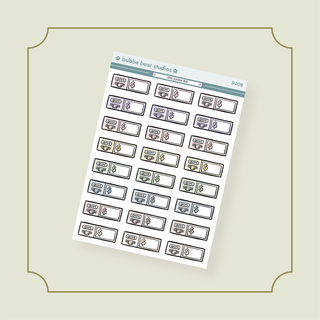 ATM Doodled Boxes Muted Bubba Bear Studios ATM Doodled Boxes Stickers