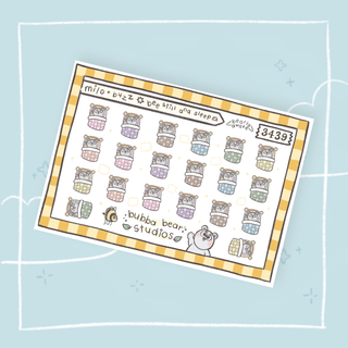 Milo + Buzz || Bee Still & Sleep Muted Bubba Bear Studios Milo + Buzz || Bee Still & Sleep Stickers