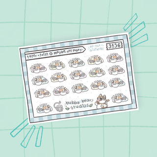 Tater + Twist || Maybe, Not Today Colorful Bubba Bear Studios Tater + Twist || Maybe, Not Today Stickers