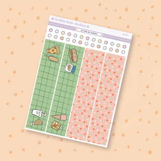 Hobonichi Cousin DAILY - No Plans, No Problems Page 2 - Washi + Checklist Circles Bubba Bear Studios Hobonichi Cousin DAILY - No Plans, No Problems Stickers