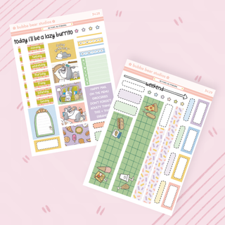 HOBONICHI COUSIN - No Plans, No Problems Full Hobonichi Cousin Kit Bubba Bear Studios HOBONICHI COUSIN - No Plans, No Problems Stickers