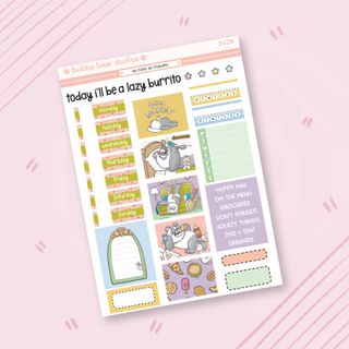 HOBONICHI COUSIN - No Plans, No Problems Page 1 - Deco + Date Covers Bubba Bear Studios HOBONICHI COUSIN - No Plans, No Problems Stickers