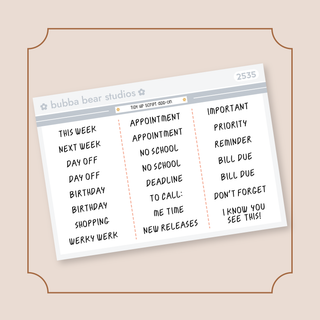 Tidy Up Script Add-On Bubba Bear Studios Tidy Up Script Add-On Stickers