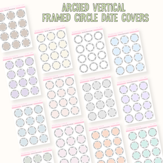Arched Vertical - Framed Circle Date Covers Buy All (Set of 16) Bubba Bear Studios Arched Vertical - Framed Circle Date Covers