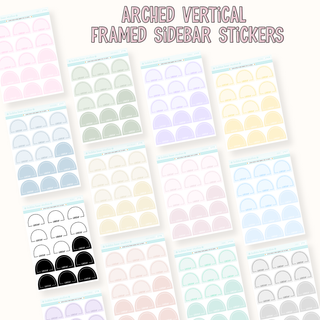 Arched Vertical - Framed Arch Sidebar Stickers Buy All (Set of 16) Bubba Bear Studios Arched Vertical - Framed Arch Sidebar Stickers