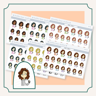 Mona Bubba Bear Studios Mona Stickers