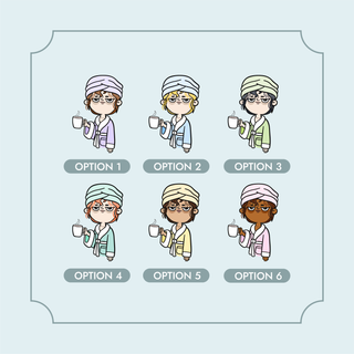 Robe Babes - Jumbo Bubba Bear Studios Robe Babes - Jumbo Stickers