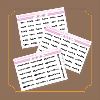 Tootsie Scripts Bubba Bear Studios Tootsie Scripts Stickers