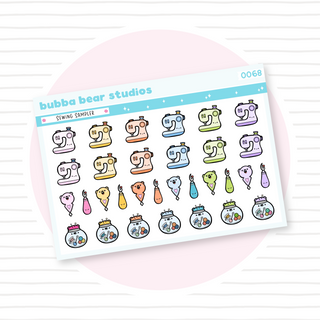 Sewing Sampler Colorful Bubba Bear Studios Sewing Sampler