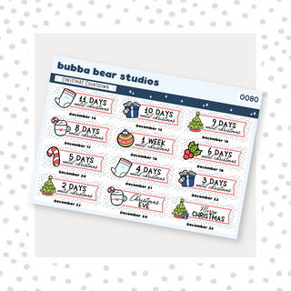 Christmas Countdown 11 Day Countdown Bubba Bear Studios Christmas Countdown