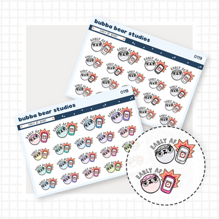 Early AF Bears Buy All (Set of 2) Bubba Bear Studios Early AF Bears