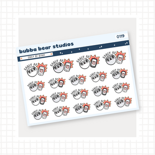 Early AF Bears Minimal Bubba Bear Studios Early AF Bears