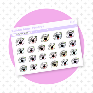 $2 Tuesday Bears Colorful Bubba Bear Studios $2 Tuesday Bears Stationery