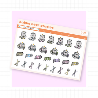 Knitting Bears Colorful Bubba Bear Studios Knitting Bears