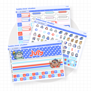 Vertical - July - Ameowica Buy Full Monthly Kit (3 Pages) Bubba Bear Studios Vertical - July - Ameowica