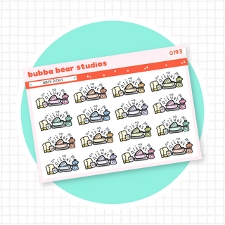 Wash Dishes Colorful Bubba Bear Studios Wash Dishes