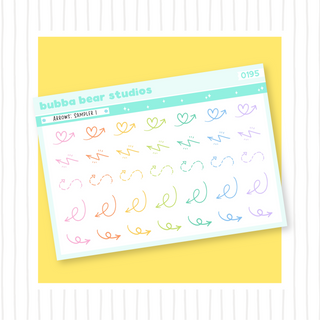 Arrows: Sampler I Colorful Bubba Bear Studios Arrows: Sampler I