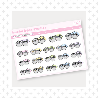 Grandma & Papa Bears Colorful Bubba Bear Studios Grandma & Papa Bears