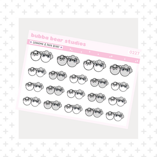 Grandma & Papa Bears Minimal Bubba Bear Studios Grandma & Papa Bears