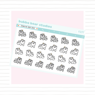 Crawling Baby Bears Minimal Bubba Bear Studios Crawling Baby Bears