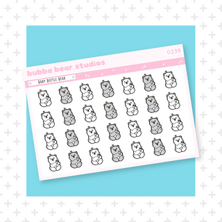 Baby Bottle Bears Minimal Bubba Bear Studios Baby Bottle Bears