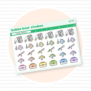 Fishing Sampler Colorful Bubba Bear Studios Fishing Sampler