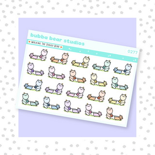 Walking the Doggo Bears Colorful Bubba Bear Studios Walking the Doggo Bears