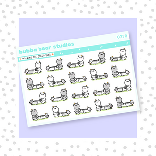 Walking the Doggo Bears Minimal Bubba Bear Studios Walking the Doggo Bears