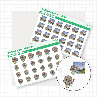 Bob Ross Bears Buy All (Set of 2) Bubba Bear Studios Bob Ross Bears