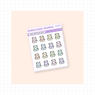 Yoga Meditation Bear Colorful Bubba Bear Studios Yoga Meditation Bear