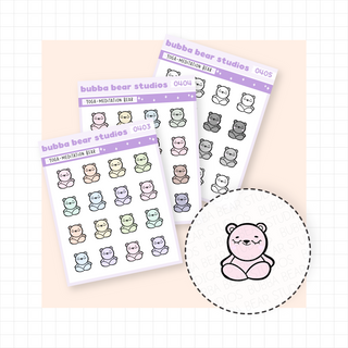 Yoga Meditation Bear Buy All (Set of 3) Bubba Bear Studios Yoga Meditation Bear