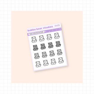 Yoga Meditation Bear Minimal Bubba Bear Studios Yoga Meditation Bear