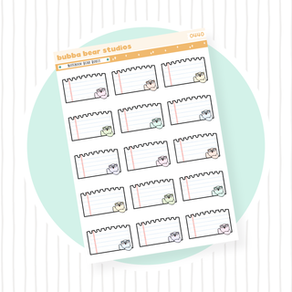 Notebook Bear Boxes Standard Colorful Bubba Bear Studios Notebook Bear Boxes Stickers