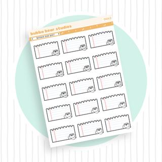 Notebook Bear Boxes Standard Minimal Bubba Bear Studios Notebook Bear Boxes Stickers