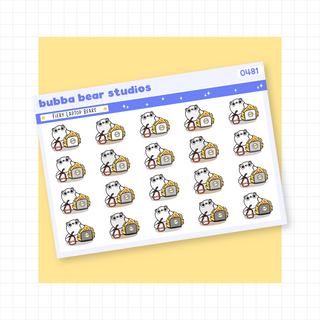 Fiery Laptop Bears Minimal Bubba Bear Studios Fiery Laptop Bears