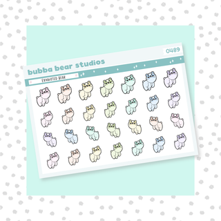 Exhausted Bear Colorful Bubba Bear Studios Exhausted Bear Stationery