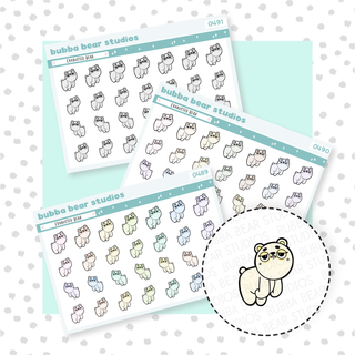 Exhausted Bear Buy All (Set of 3) Bubba Bear Studios Exhausted Bear Stationery