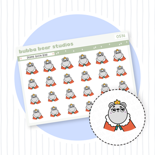 Drama Queen Bear Bubba Bear Studios Drama Queen Bear Stationery