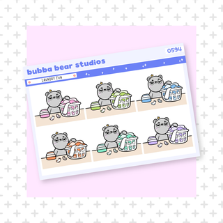 Laundry Fun Colorful Bubba Bear Studios Laundry Fun